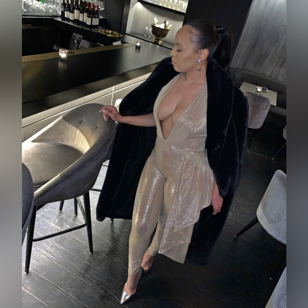 Sexy shimmering Michael Costello x Revolve Jumpsuit